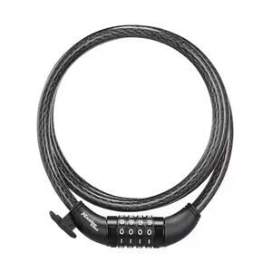Bike Lock Cable with Combination, Resettable, 5 ft. Long